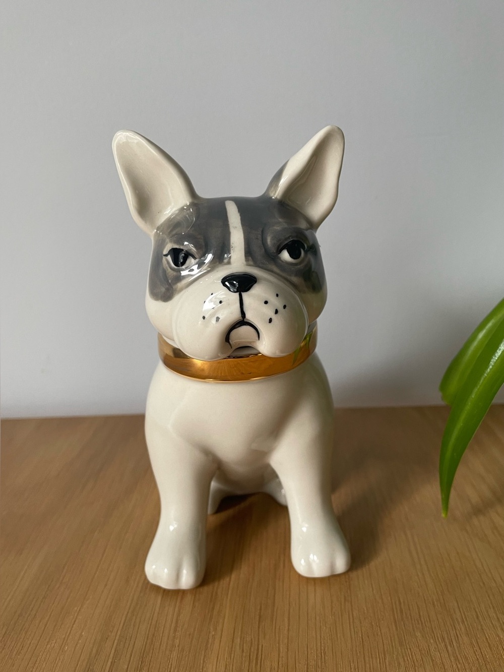 Anthropologie Ceramic Stoneware French Bulldog Frenchie Dog Tea Spice Stash Jar